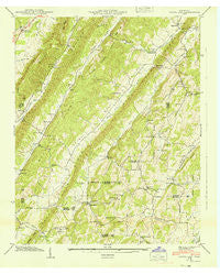 Pattie Gap Tennessee Historical topographic map, 1:24000 scale, 7.5 X 7.5 Minute, Year 1940