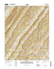 Pattie Gap Tennessee Current topographic map, 1:24000 scale, 7.5 X 7.5 Minute, Year 2016