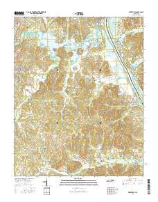 Perryville Tennessee Current topographic map, 1:24000 scale, 7.5 X 7.5 Minute, Year 2016