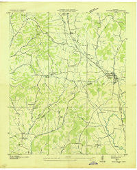 Petersburg Tennessee Historical topographic map, 1:24000 scale, 7.5 X 7.5 Minute, Year 1936