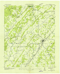 Philadelphia Tennessee Historical topographic map, 1:24000 scale, 7.5 X 7.5 Minute, Year 1935