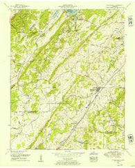 Philadelphia Tennessee Historical topographic map, 1:24000 scale, 7.5 X 7.5 Minute, Year 1952