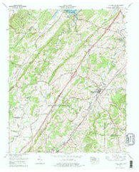 Philadelphia Tennessee Historical topographic map, 1:24000 scale, 7.5 X 7.5 Minute, Year 1974