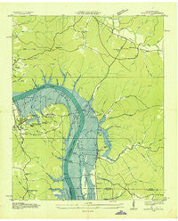 Pickwick Tennessee Historical topographic map, 1:24000 scale, 7.5 X 7.5 Minute, Year 1936