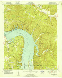Pickwick Tennessee Historical topographic map, 1:24000 scale, 7.5 X 7.5 Minute, Year 1952