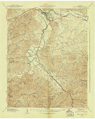 Pigeon Forge Tennessee Historical topographic map, 1:24000 scale, 7.5 X 7.5 Minute, Year 1940