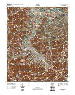 Pigeon Forge Tennessee Historical topographic map, 1:24000 scale, 7.5 X 7.5 Minute, Year 2010