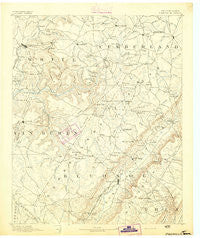 Pikeville Tennessee Historical topographic map, 1:125000 scale, 30 X 30 Minute, Year 1892