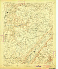 Pikeville Tennessee Historical topographic map, 1:125000 scale, 30 X 30 Minute, Year 1895