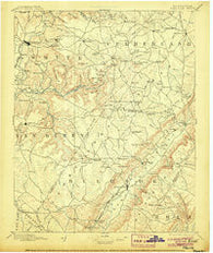 Pikeville Tennessee Historical topographic map, 1:125000 scale, 30 X 30 Minute, Year 1895