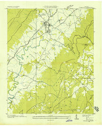 Pikeville Tennessee Historical topographic map, 1:24000 scale, 7.5 X 7.5 Minute, Year 1935