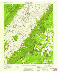 Pikeville Tennessee Historical topographic map, 1:24000 scale, 7.5 X 7.5 Minute, Year 1956