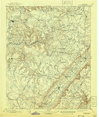 Pikeville Tennessee Historical topographic map, 1:125000 scale, 30 X 30 Minute, Year 1895