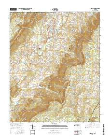 Pikeville Tennessee Current topographic map, 1:24000 scale, 7.5 X 7.5 Minute, Year 2016