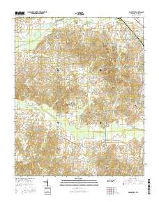Pillowville Tennessee Current topographic map, 1:24000 scale, 7.5 X 7.5 Minute, Year 2016