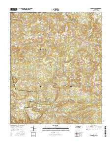 Pleasant Hill Tennessee Current topographic map, 1:24000 scale, 7.5 X 7.5 Minute, Year 2016