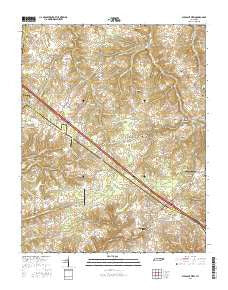 Pleasant View Tennessee Current topographic map, 1:24000 scale, 7.5 X 7.5 Minute, Year 2016
