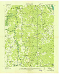 Poplar Creek Tennessee Historical topographic map, 1:24000 scale, 7.5 X 7.5 Minute, Year 1936