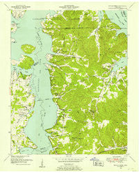 Poplar Creek Tennessee Historical topographic map, 1:24000 scale, 7.5 X 7.5 Minute, Year 1949