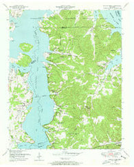 Poplar Creek Tennessee Historical topographic map, 1:24000 scale, 7.5 X 7.5 Minute, Year 1949