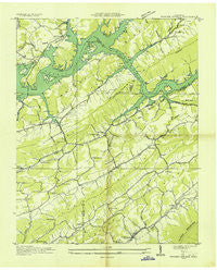 Powder Springs Tennessee Historical topographic map, 1:24000 scale, 7.5 X 7.5 Minute, Year 1936