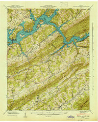 Powder Springs Tennessee Historical topographic map, 1:24000 scale, 7.5 X 7.5 Minute, Year 1942