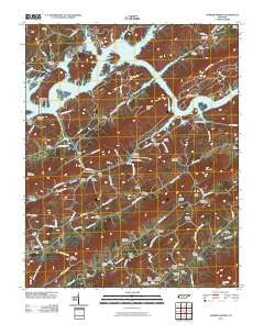 Powder Springs Tennessee Historical topographic map, 1:24000 scale, 7.5 X 7.5 Minute, Year 2010