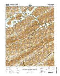 Powder Springs Tennessee Current topographic map, 1:24000 scale, 7.5 X 7.5 Minute, Year 2016