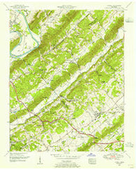 Powell Tennessee Historical topographic map, 1:24000 scale, 7.5 X 7.5 Minute, Year 1952
