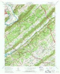 Powell Tennessee Historical topographic map, 1:24000 scale, 7.5 X 7.5 Minute, Year 1968