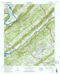 Powell Tennessee Historical topographic map, 1:24000 scale, 7.5 X 7.5 Minute, Year 1976