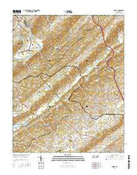 Powell Tennessee Current topographic map, 1:24000 scale, 7.5 X 7.5 Minute, Year 2016