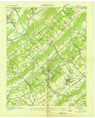 Powell Station Tennessee Historical topographic map, 1:24000 scale, 7.5 X 7.5 Minute, Year 1936