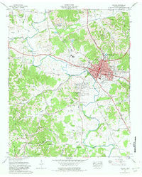 Pulaski Tennessee Historical topographic map, 1:24000 scale, 7.5 X 7.5 Minute, Year 1966