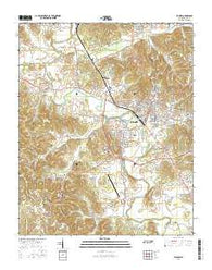 Pulaski Tennessee Current topographic map, 1:24000 scale, 7.5 X 7.5 Minute, Year 2016