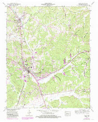 Purdy Tennessee Historical topographic map, 1:24000 scale, 7.5 X 7.5 Minute, Year 1949