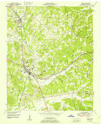 Purdy Tennessee Historical topographic map, 1:24000 scale, 7.5 X 7.5 Minute, Year 1949