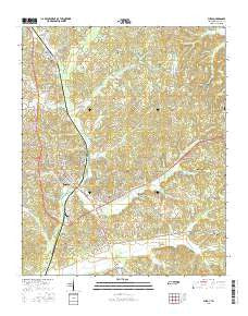 Purdy Tennessee Current topographic map, 1:24000 scale, 7.5 X 7.5 Minute, Year 2016