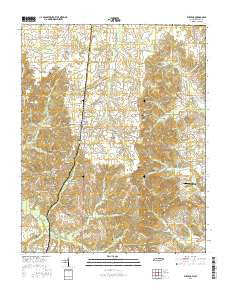 Puryear Tennessee Current topographic map, 1:24000 scale, 7.5 X 7.5 Minute, Year 2016