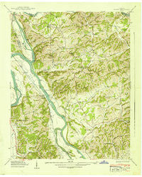Rankin Tennessee Historical topographic map, 1:24000 scale, 7.5 X 7.5 Minute, Year 1939
