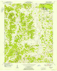Reagan Tennessee Historical topographic map, 1:24000 scale, 7.5 X 7.5 Minute, Year 1950