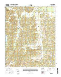 Reagan Tennessee Current topographic map, 1:24000 scale, 7.5 X 7.5 Minute, Year 2016
