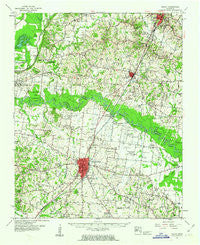 Rialto Tennessee Historical topographic map, 1:62500 scale, 15 X 15 Minute, Year 1961