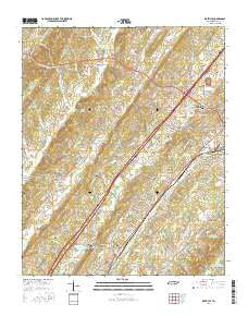Riceville Tennessee Current topographic map, 1:24000 scale, 7.5 X 7.5 Minute, Year 2016