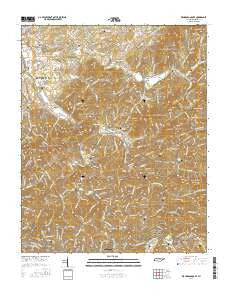 Richardson Cove Tennessee Current topographic map, 1:24000 scale, 7.5 X 7.5 Minute, Year 2016