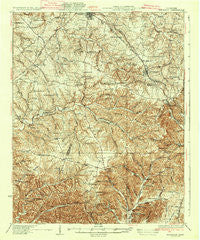 Ridgetop Tennessee Historical topographic map, 1:62500 scale, 15 X 15 Minute, Year 1935