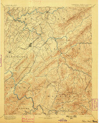 Roan Mountain Tennessee Historical topographic map, 1:125000 scale, 30 X 30 Minute, Year 1894