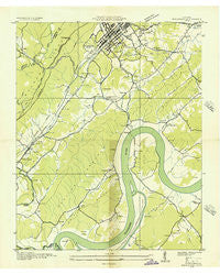 Rockwood Tennessee Historical topographic map, 1:24000 scale, 7.5 X 7.5 Minute, Year 1935