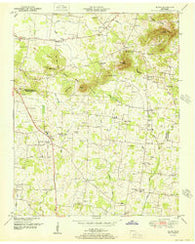 Rover Tennessee Historical topographic map, 1:24000 scale, 7.5 X 7.5 Minute, Year 1951