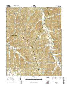Ruskin Tennessee Current topographic map, 1:24000 scale, 7.5 X 7.5 Minute, Year 2016